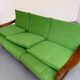 Vintage 3-seater canapé in solid oak with boucle fabric, Scandinavian design from the 70s.