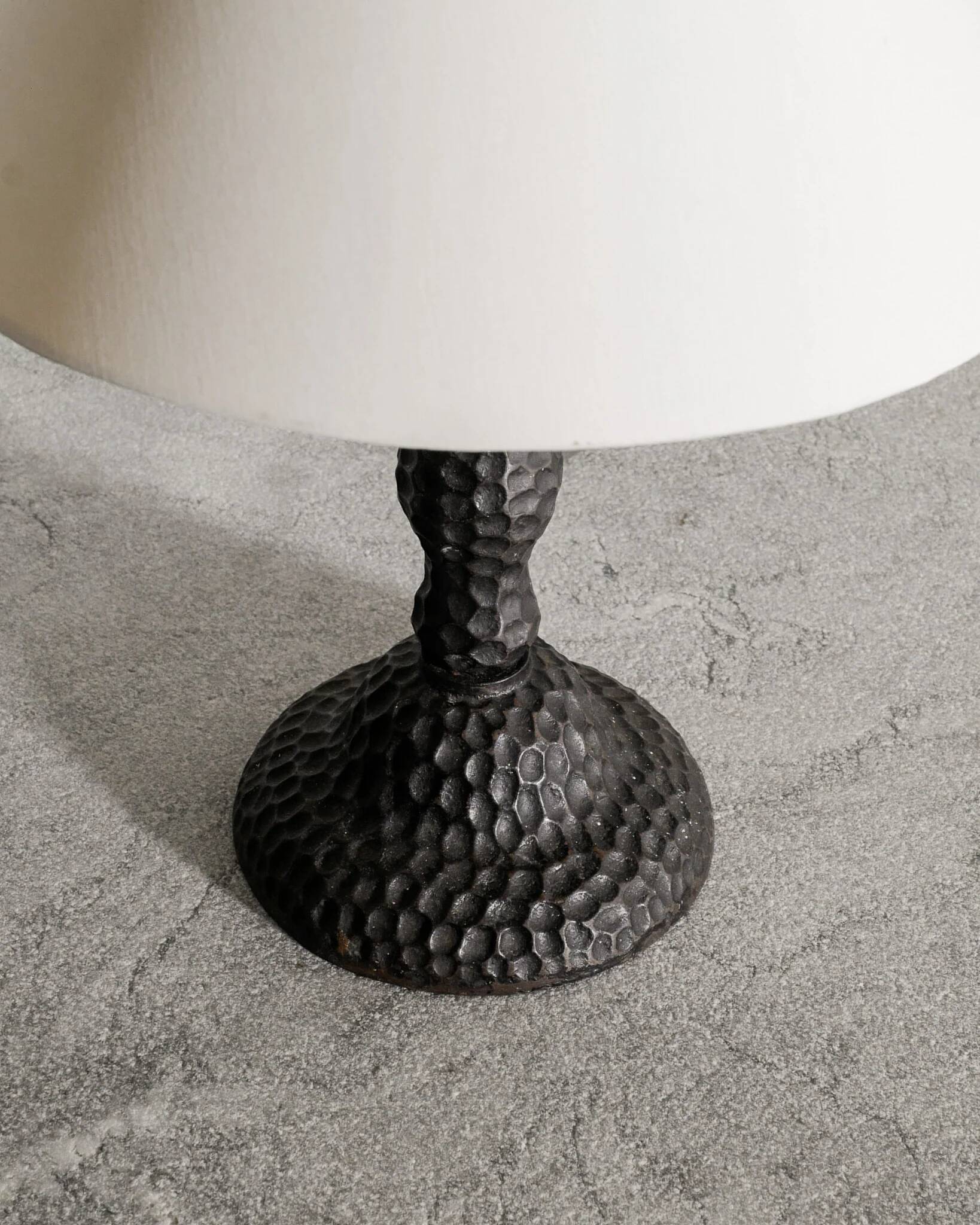 Vintage Danish Mid Century Sculptural Cast Iron Table Desk Lamp, 1940s
