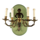Antique wall light in gilded metal and bronze, Italy, 20th century
