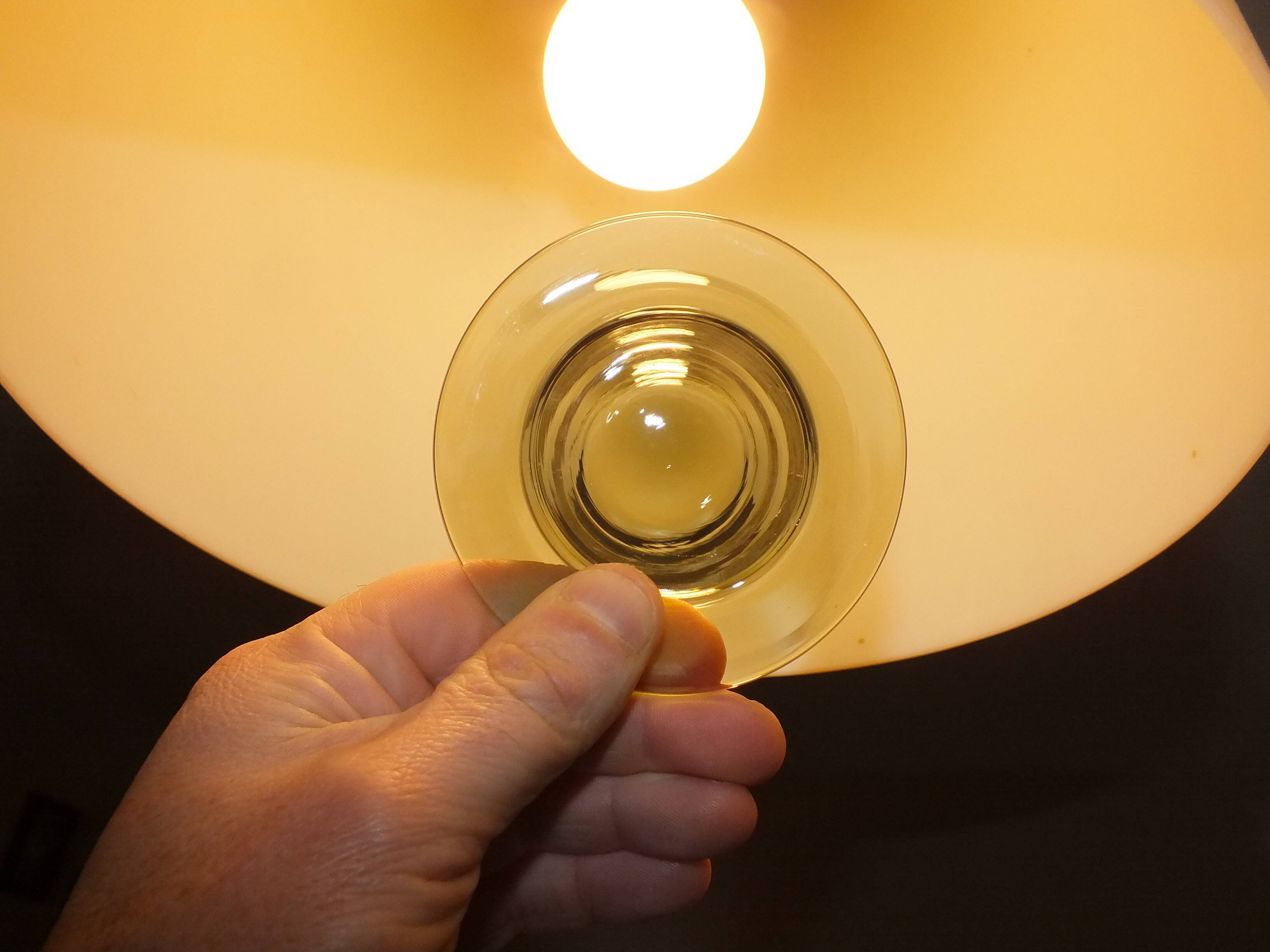 10 tarente thick crystal water glasses, steel gray foot, 1970