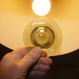 10 tarente thick crystal water glasses, steel gray foot, 1970