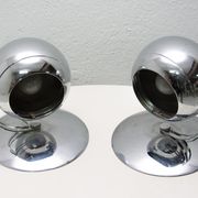 Pair of mid century space-age positioning desk lamps, 1960, Central Europe