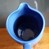 Blue ceramic pitcher