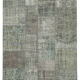 Handmade oriental contemporary 170 cm x 240 cm grey patchwork rug