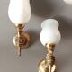 Pair of bronze and gilded brass sconces by John Devoluy 1950.
