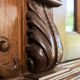 Old carved sideboard Portugal vintage solid wood