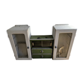 Vintage 50s in wood and steel Cabinet