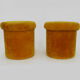 Pair of poufs, fur stools with storage inside, 1970s.