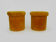 Pair of poufs, fur stools with storage inside, 1970s.