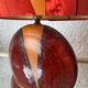 Handmade ceramic and silk lamp from the 1990s