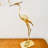 Vintage brass heron