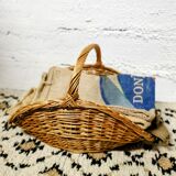 Wicker log basket
