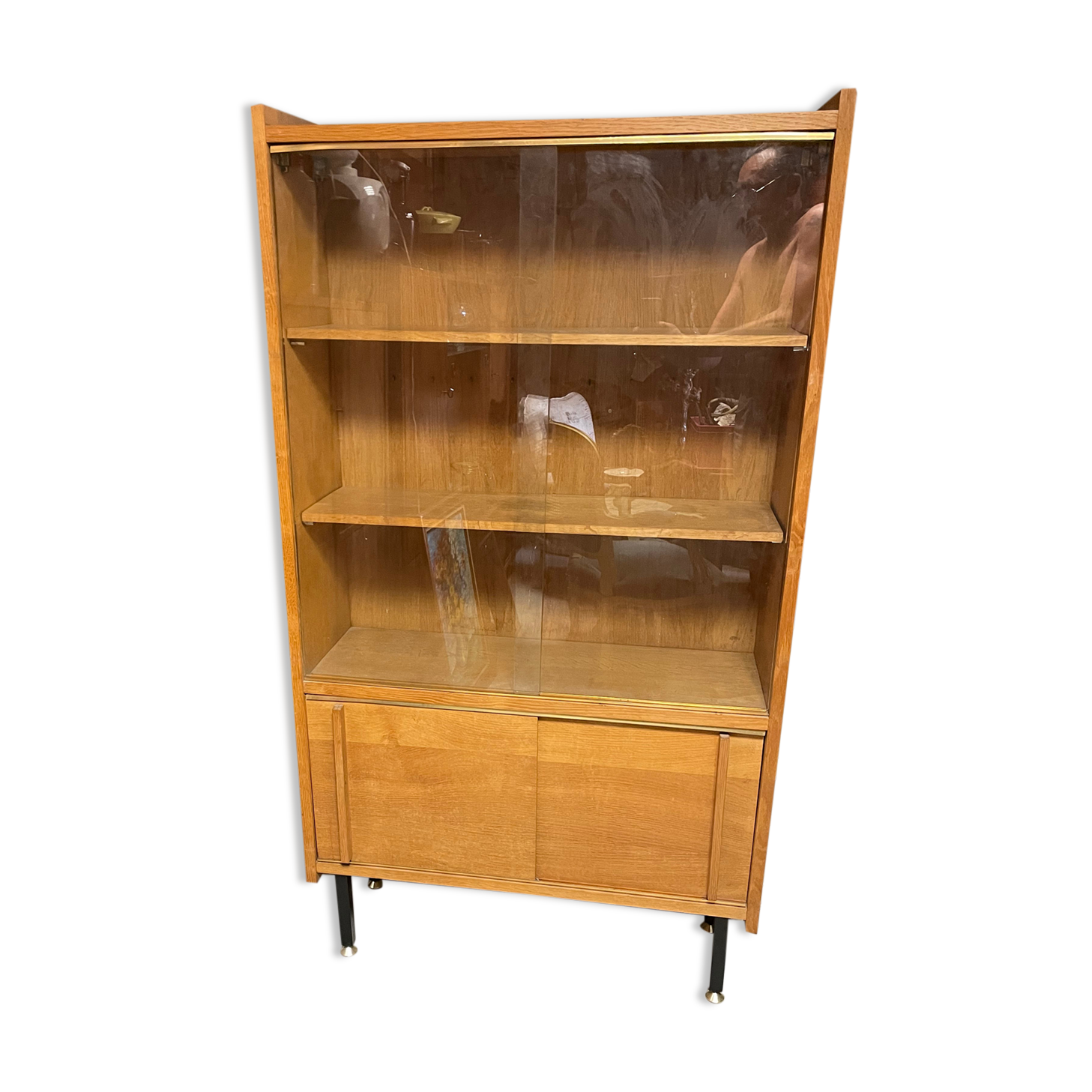 Vintage showcase sliding door year 50