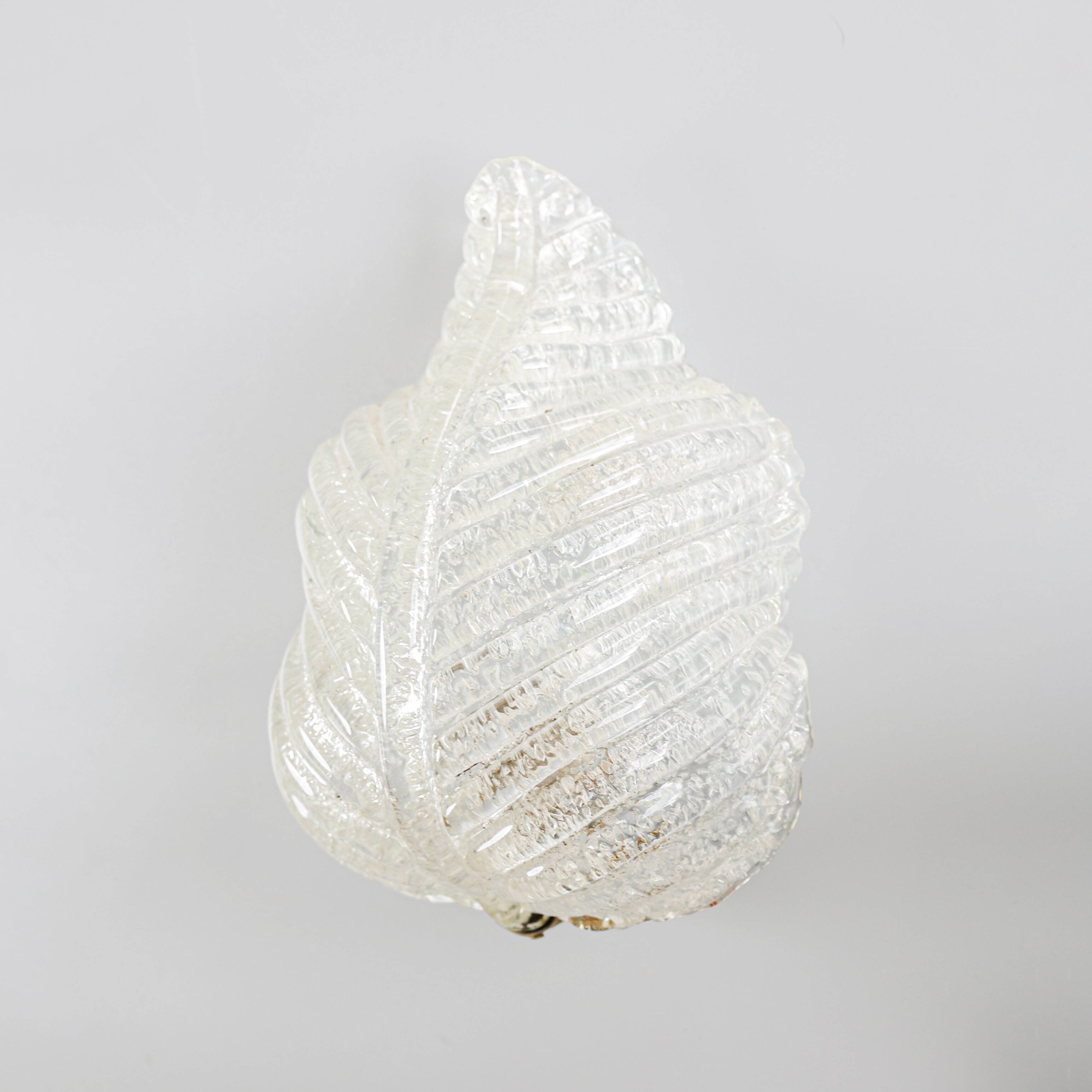 Vintage sconce by Barovier & Toso, 1940s.