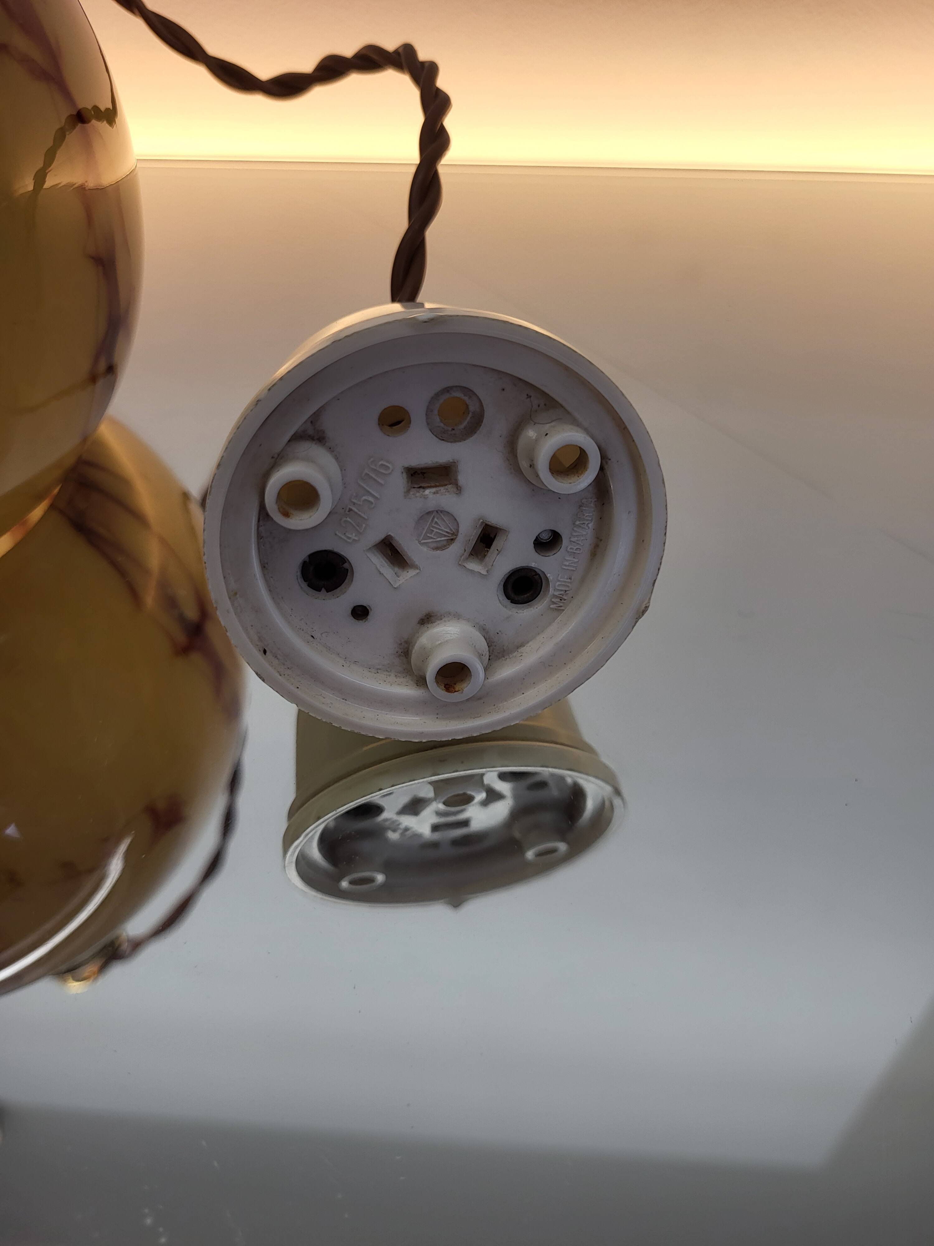 Art Deco lamp in opaline glaze Verreries de Scailmont Henri Heemskerk Belgium