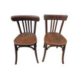 Set of two old bistro chairs