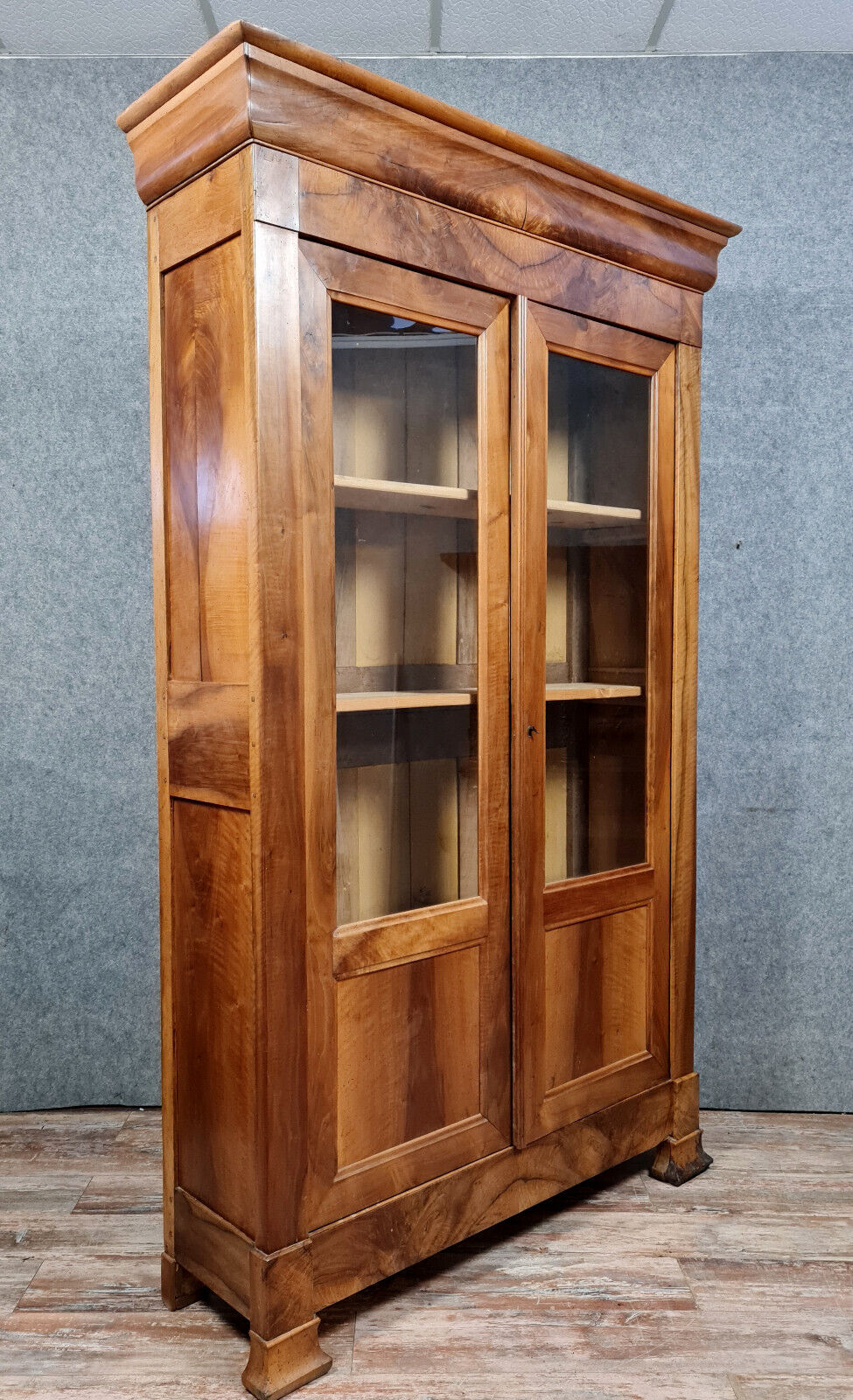 Louis Philippe walnut period library circa 1830