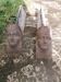 pair of andirons with sphinx heads