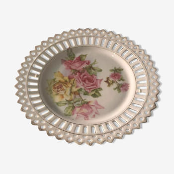 Assiette ajourée en porcelaine de Saxe