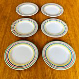 Lot of 6 Italian dessert plates 20cm