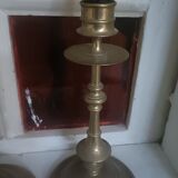 Pair of chiselled candlesticks