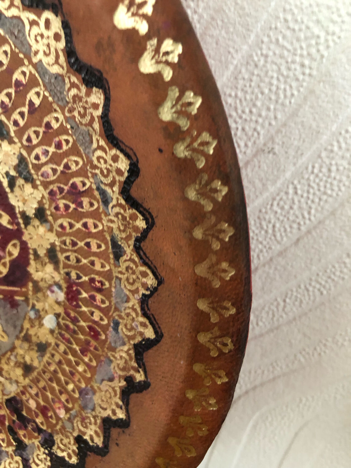2 assiettes décoratives terre cuite décor marocain faites à la main