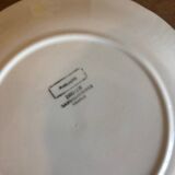 Set of 8 Digoin dessert plates blue white birds paradise model