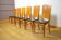 6 Vintage Light Oak Chairs, France 1960