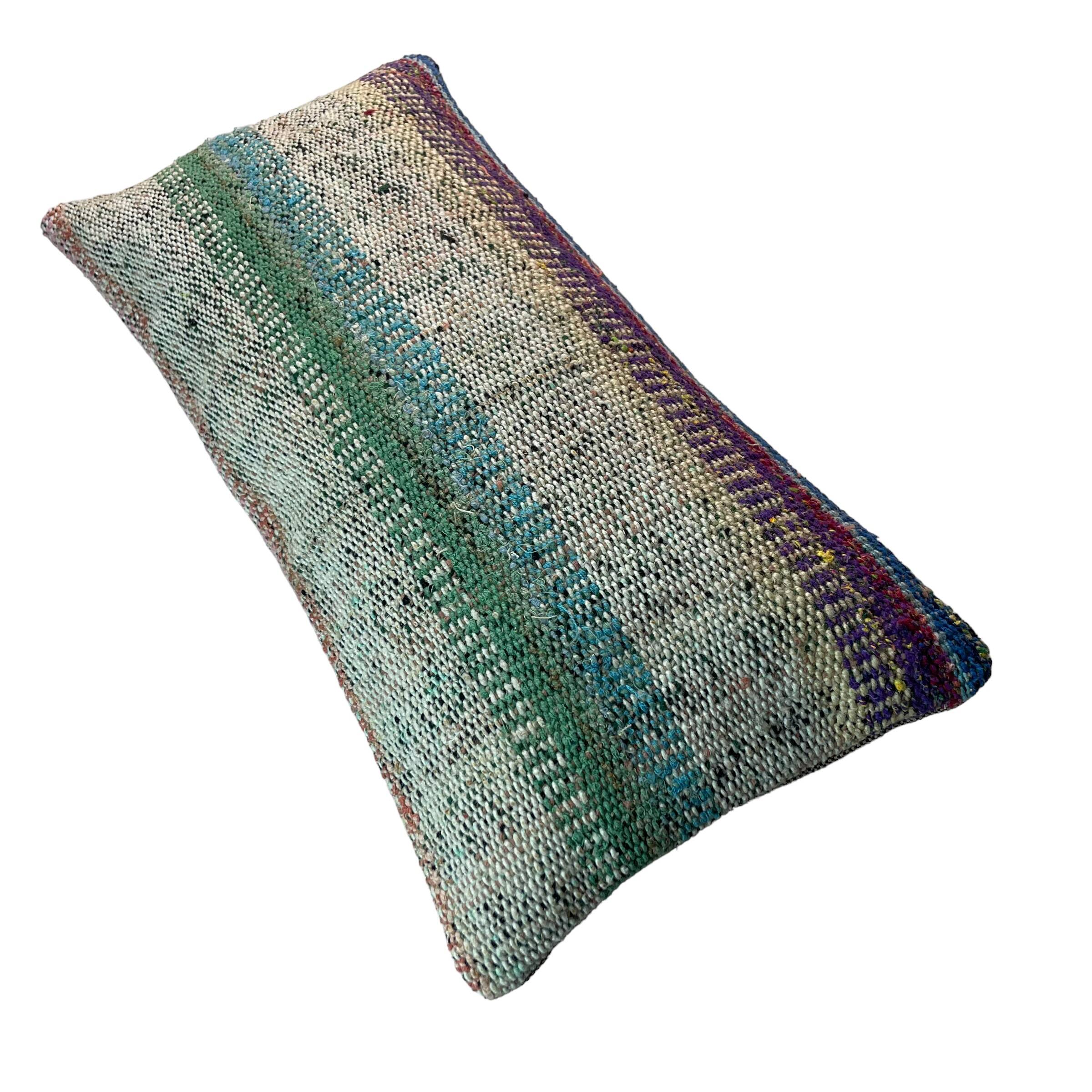 Vintage turkish kilim cushion cover , 30 x 60 cm