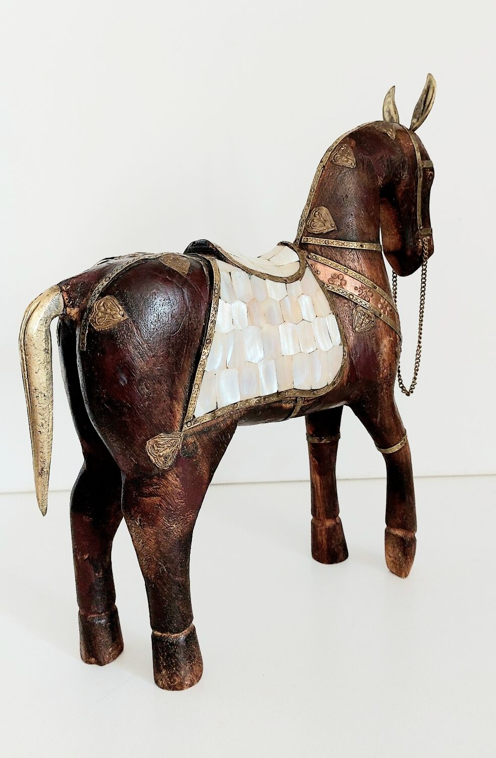 Cheval vintage en bois Inde