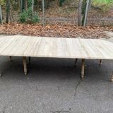 Louis Philippe extendable dining table with 8 leaves, renovated, 350cm, 19th century.