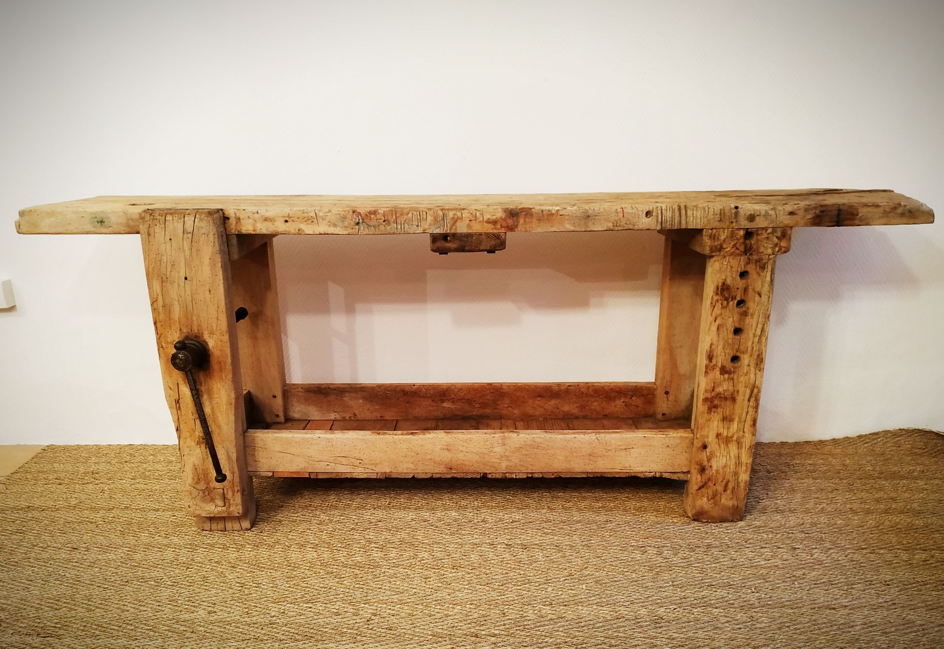 Old beech workbench 205 cm