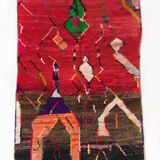 Moroccan Berber carpet Boujaad red patterned 2.52x1.56m