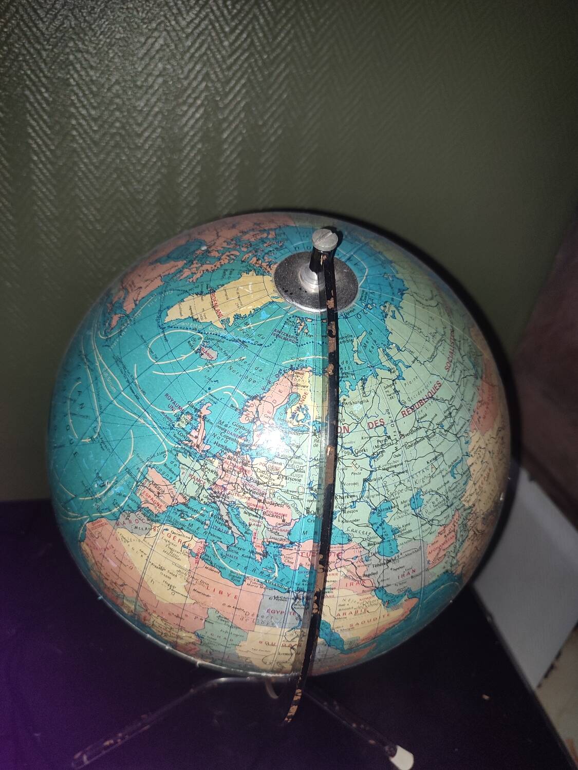 Vintage tripod globe