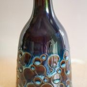 Mid-century modern pottery table lamp with candy glazing from Söholm, Denmark, 1960s