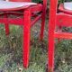 4 chaises bois rouge Baumann Argos