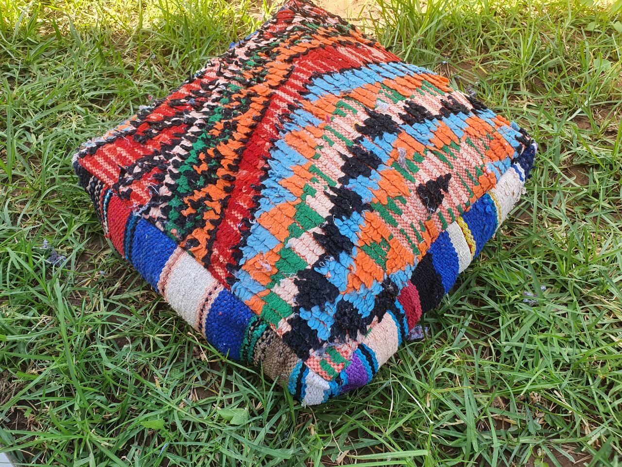 Moroccan carpet pouf