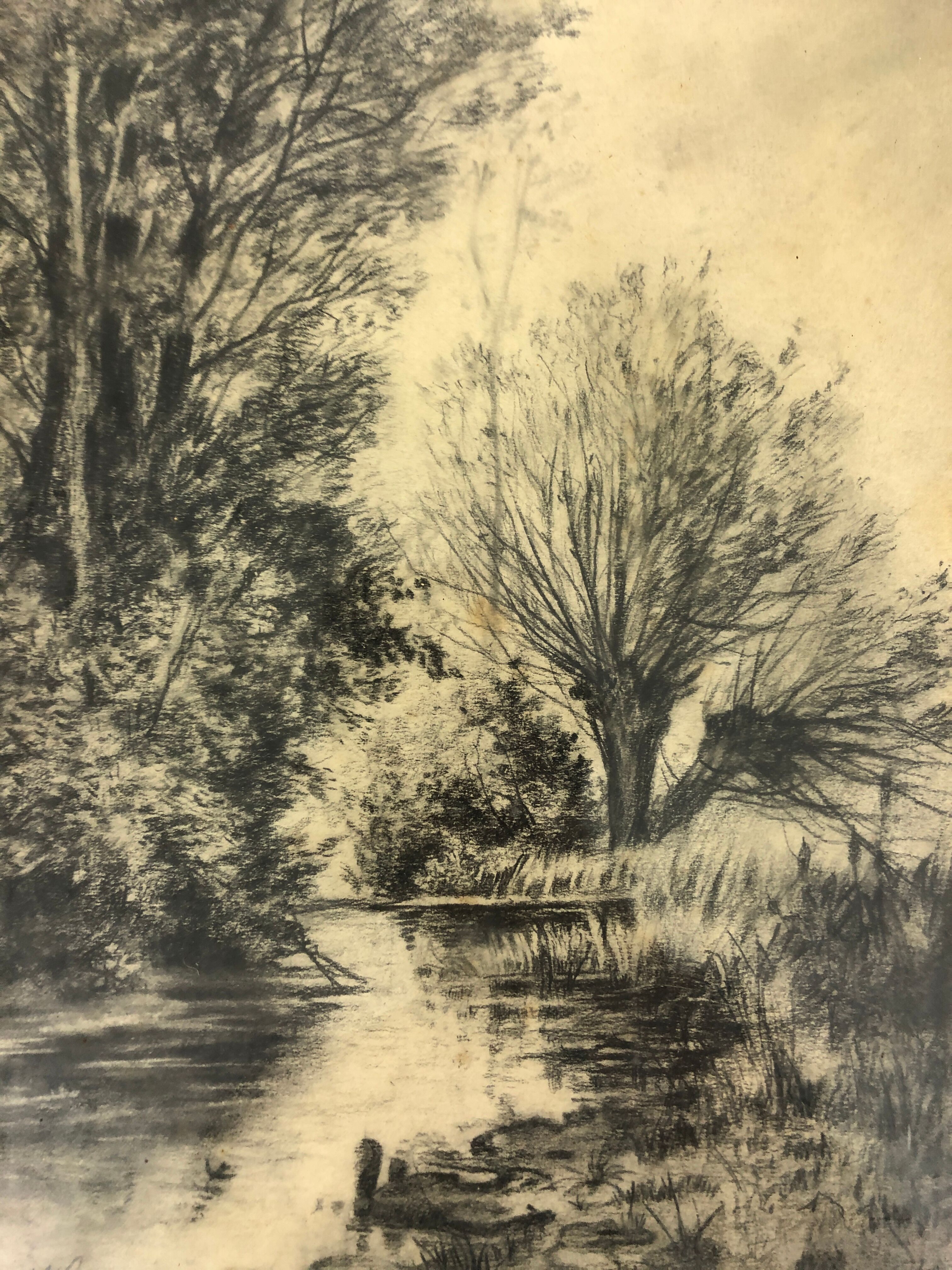 Framed charcoal test