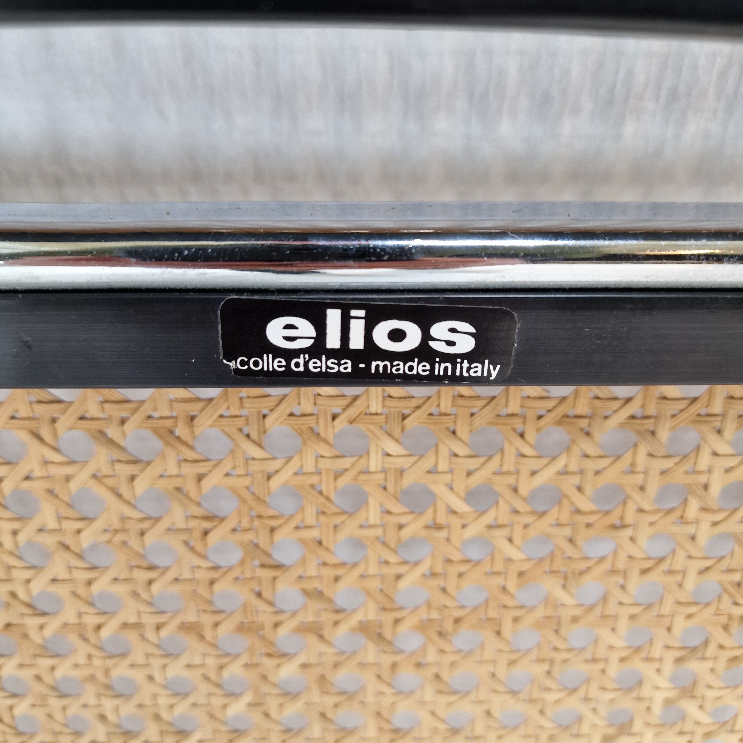 Italian pair of "Elios" folding chairs by Colle d'Elsa, 1980's