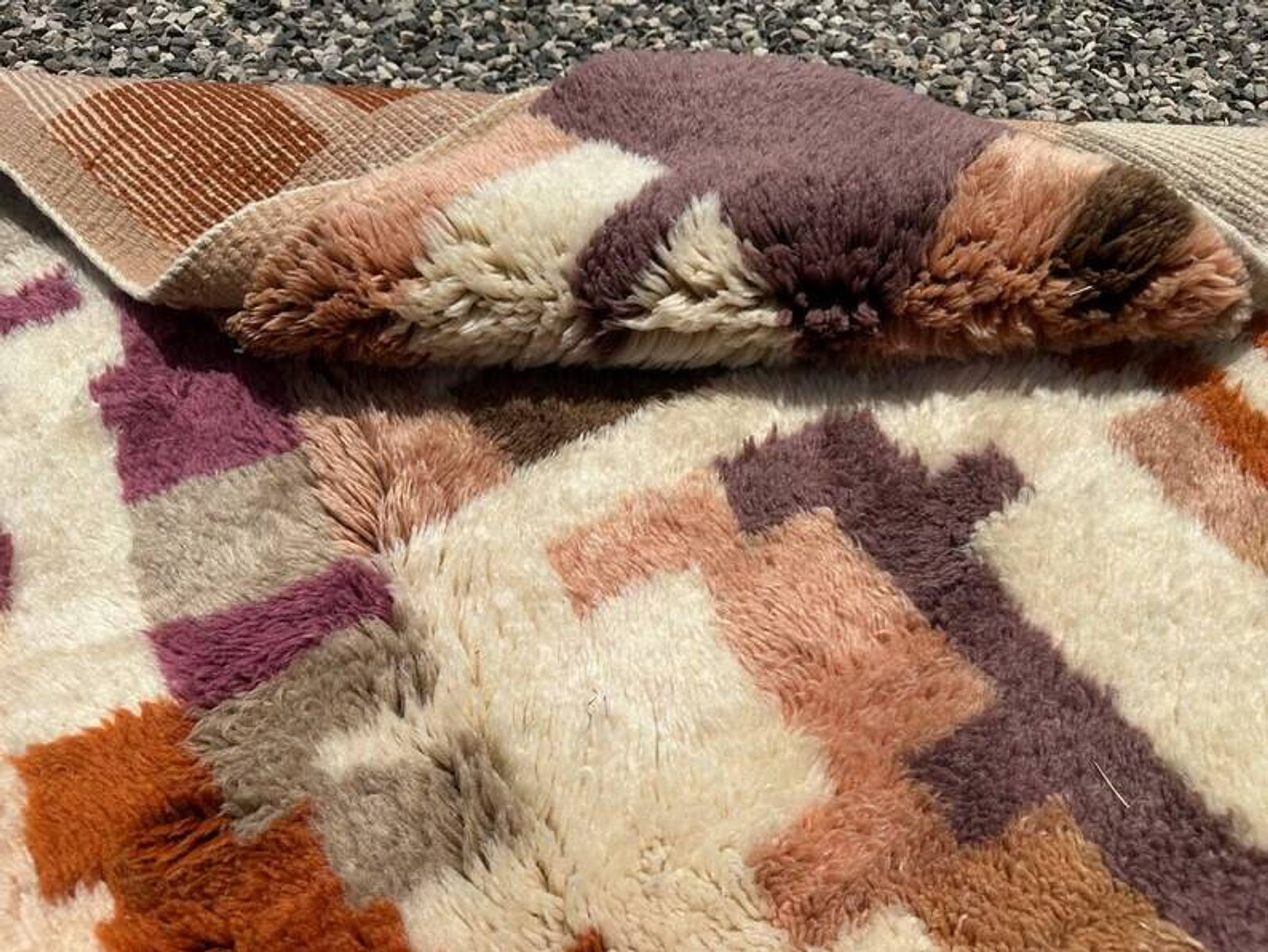 Multicoloured Moroccan Mrirt rug 300x200 cm – abstract geometric pattern