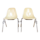 Pair of Eames / Herman Miller DSS model fiberglass chairs