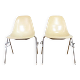 Paire de Chaise Eames / Herman Miller modèle DSS fibre de verre