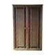 Armoire en rotin, cannage et velours
