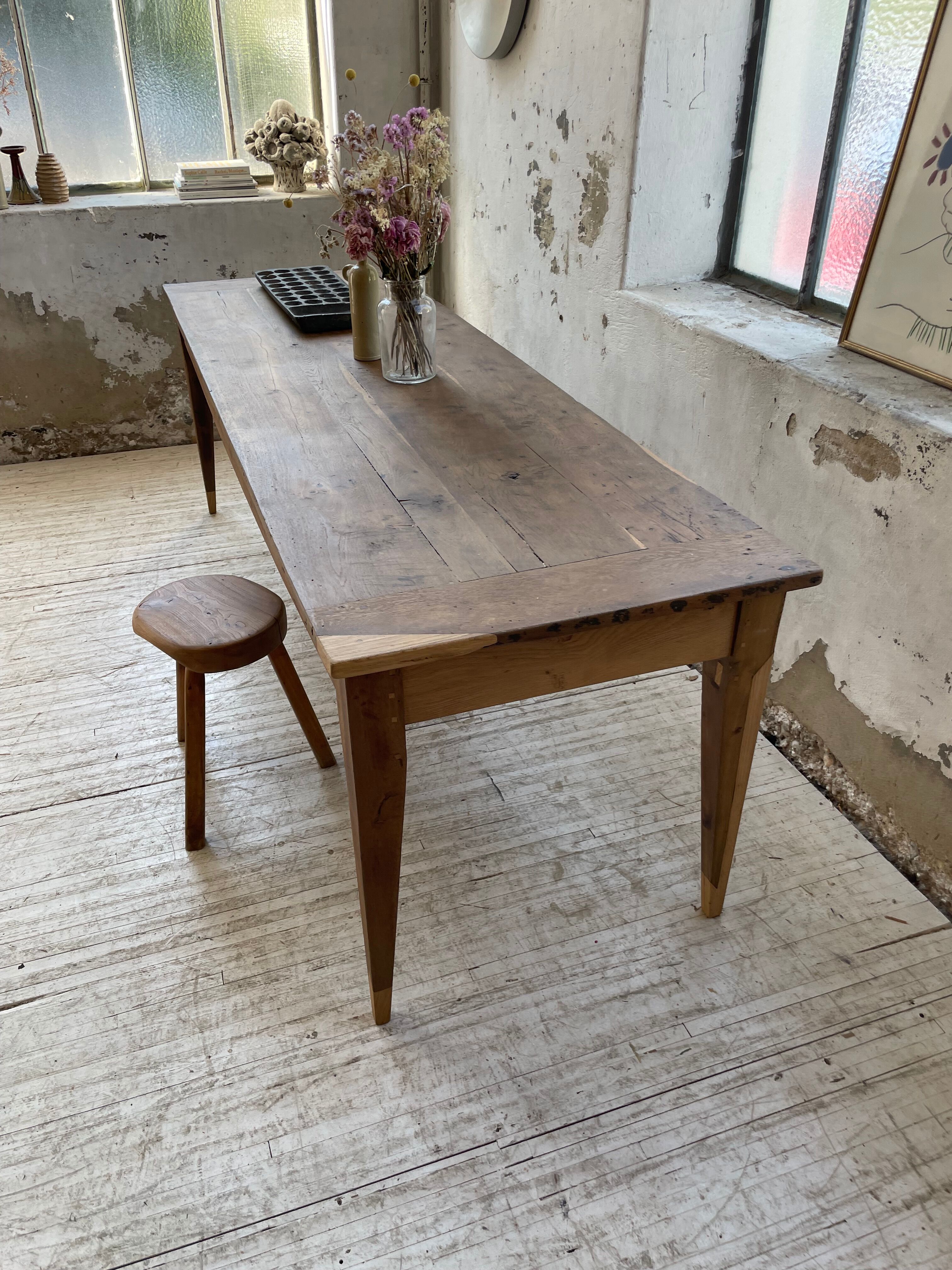 Oak farmhouse table