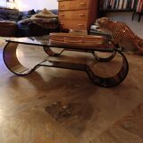 Table basse plexiglas vintage