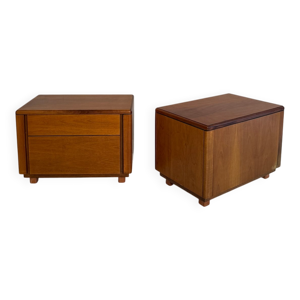 tables de chevet en noyer - 1960