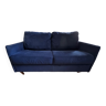 Blue 2-seater convertible sofa