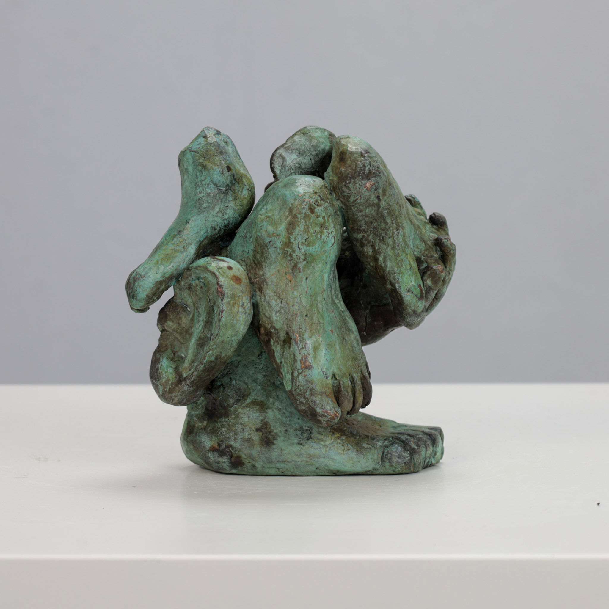 Sculpture en bronze figurative expressive, Pays-Bas, années 1970