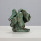 Sculpture en bronze figurative expressive, Pays-Bas, années 1970