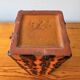 Vintage Orange Square Vase Fat Lava by Scheurich Keramik 423
